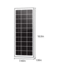 15W 12V Solar Panel For Automatic Gate Openers Fits Mighty Mule Systems, dimensions 18.9 x 7.48 x 1.18 inches
