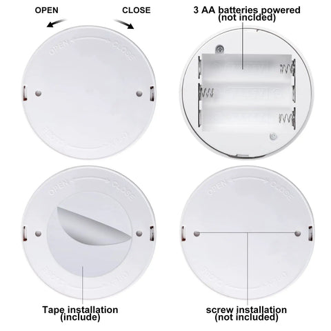 12 Pack Battery Operated LED Spotlight Set With 13 Color Modes Dimmable Indoor Uplights installation options image
