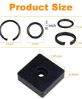 Three Eighths Inch Impact Wrench Retaining Ring Kit With O Ring And Anvil Install Tool Ten Sets Compatible With Milwaukee And Other Three Eighths Inch Pneumatic Electric Wrenches Carbon Steel Retainers And Rubber O Rings showing ring sizes and dimensions