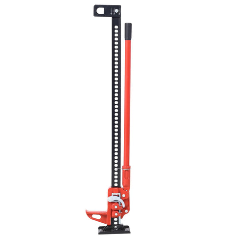 Beefy 7000 Lbs Farm Jack With Ratcheting Mechanism Heavy Duty Off Road Lift for Tractors SUVs and Trucks, red steel construction