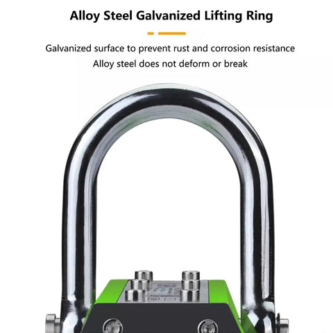 Badass Heavy Duty Neodymium Magnetic Lifter Rock Solid Steel Plate Hoist Built Tough For Up To 11000 Pounds with alloy steel lifting ring