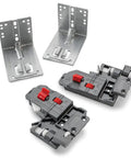 Top Shelf 21 Inch Undermount Drawer Slides featuring metal brackets and plastic mechanisms for smooth operation and durable use.