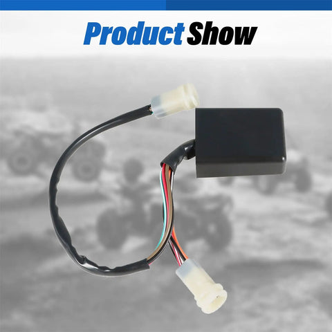 CDI Box Replacement For Yamaha Tri-Moto YTM 225 Moto-4 YFM 200 29U-85540-21-00 with wiring, easy install module.