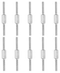 PATIKIL M3x40mm double-ended threaded studs, 10-pack, 304 stainless steel, left and right hand threads