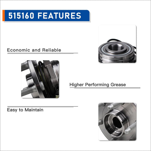 Wheel Hub Bearing Assembly 515160 Direct Fit For Cadillac Escalade ESV 2015 2020 XTS Chevy Silverado GMC Sierra feature highlights