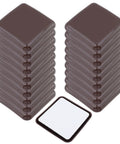 Heavy Duty Furniture Sliders For Carpet And Wood Floors 2 Inch Square Pads stacked with one unstacked on a white background.