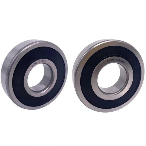 Premium Heavy Duty Washer Bearing And Seal Kit 4036Er2004a Direct Fit For Lg Wm Series includes two silver and black sealed bearings.