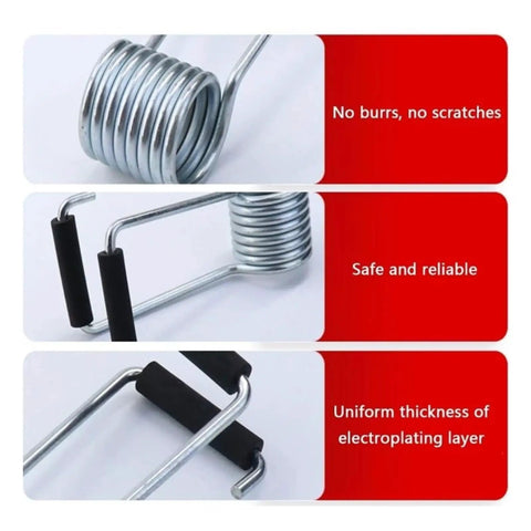 20 Pack Self Closing Door Closers Hinges With Torsion Spring details showing smooth steel coils and electroplating quality