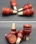 Heavy Duty Solid Hardwood Furniture Legs Nine Point Eight Inch Couch Risers And Table Boosters, oak, detailed view of legs.