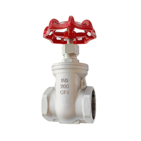 304 Stainless Steel Rotary Globe Gate Valve One And One Half Inch NPT Female Threaded Valve For Water Flow Control Sump Pumps Air Compressors Vapor And Air Switches DN40 Heavy Duty