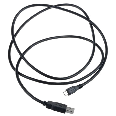 Micro USB Charger Cable For FlightScope Mevo Plus GPS Launch Monitor And Golf Simulator Replacement Cord in black color.