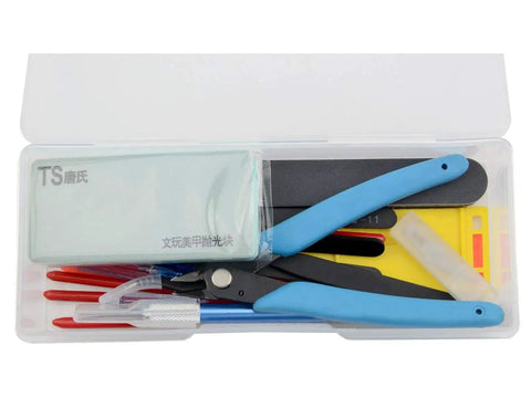 20 Piece Model Tools Kit For Gundam And Car Models Easy To Use Hobby Building Tools Set with pliers and screwdrivers visible