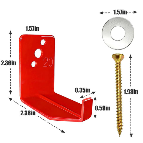 4 Pack Fire Extinguisher Wall Mount Kit With Heavy Duty Bracket And Hook No Fuss Securely Mount Standard Fire Extinguishers In Any Spot Rust Resistant Iron Mounts Easy Install With Screws And Washers Included