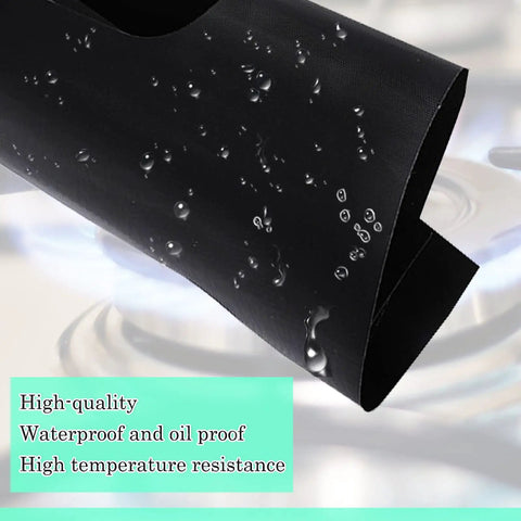 Gas Range Stove Top Cover Set 0.4mm Thick Nonstick Protector With 2 Gap Covers showing waterproof material