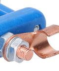 Close-up of Heavy Duty Magnetic Welding Support Clamp With Rock Solid Suction For Red Copper And Aluminium Alloy Sheets for secure metal holding.