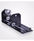 Rock Solid CNC Router Rotary Axis Attachment For CO2 Engraver And Laser Cutter With Hella Smooth Closed Loop Control and 80 Millimeter Tailstock, showcasing precision build.