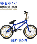 Freestyle BMX Bike Set 20-Inch And 16-Inch Stealth Peewee Blue Ideal For Kids Teens And Adults Who Love Street Tricks Park Riding Durable