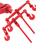 Heavy Duty Ratchet Chain Binders 2 Pack 9215 Lbs Working Load Limit Three Eighths To One Half Inch With G70 Hooks
