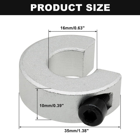 Four Pack SBR16 Clamp On Shaft Collars Aluminum Alloy Stop Rings For Linear Motion Rails Bore 16mm OD 35mm Thickness 10mm