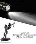 Pro Grade Soldering Stand Clamp With Magnetic Helping Hands 360 Degree Rotation Rubber Pad Jaws for repairs and DIY use