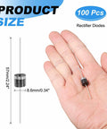 Beefy 6A 1000V Rectifier Diode In R6 Package For Chargers Power Adapters Inverters Motor Drives Industrial Power Supplies And Solar Or UPS Systems With High Current Handling And Reliable Rectification, black 6A10 diode, 57mm