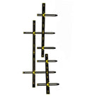 Black Picture Hanging Tool Kit With Built-In Level And Ruler, 36 Inch Framing Aid With Yellow Markings For Frames And Wall Decor