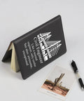Civil Engineer Notebook For Students And Pros A Funny Engineering Gifts Journal with black leather cover on desk