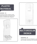 Clear Cabinet Shelf Pegs 25 Pack Rectangular Shelf Clips for home improvement, transparent plastic material, rectangular design.