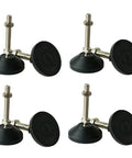 Adjustable Leveling Feet For Furniture And Machinery With Wide Heavy Base To Stop Wobble On Uneven Floors And Cut Vibration Height Adjustable 50mm To 200mm For Threaded Sockets In Offices And Home, M16 steel feet, black base