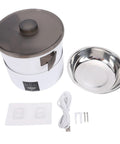 Wall Mounted Automatic Cat Feeder With WiFi Remote And 4 Liter Bin, includes a stainless steel bowl and accessories.