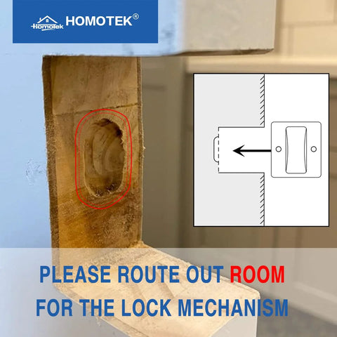 Oil Rubbed Brass Privacy Sliding Door Lock With Pull, Reversible For Left Or Right Handed Doors, installation guide image