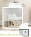 16 Sets L Shaped Magnetic Cabinet Door Catches With Self Adhesive Acrylic Closure for Glass Cupboards, Close-up View