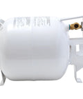 Side view of Backyard-Ready 20-Pound Horizontal Steel Propane Tank Cylinder with Type 1 OPD Valve and Built-In Gauge for Fire Features
