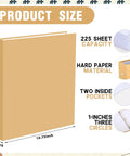 Dimensions and features of Ten Colorful 3 Ring Binders Set With Two Pockets Hardcover For School Office And Home Use Fits Standard 11 By 8 And A Half Inch Paper In Ten Vibrant Colors.