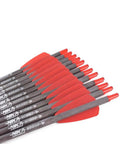 7.5 Inch R9 Crossbow Bolts Carbon Arrows With 2 Inch Red Vanes And 100 Grain Tips for hunting, target practice, small game