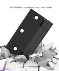 3.5 Inch Self Closing Stainless Steel Door Hinges Beefy Heavy Duty Spring Loaded Auto Close With Square Corner Matte Black Finish 3 Pack