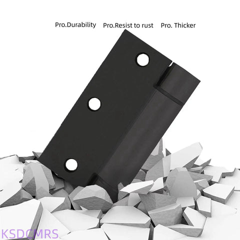 3.5 Inch Self Closing Stainless Steel Door Hinges Beefy Heavy Duty Spring Loaded Auto Close With Square Corner Matte Black Finish 3 Pack