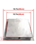 Lockable Stainless Steel Inspection Cover With Frame For Garden And Yard Drainage, measures 19.7in by 15.7in by 2.3in