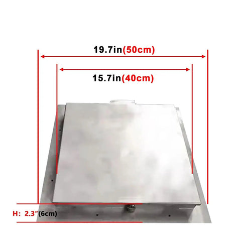Lockable Stainless Steel Inspection Cover With Frame For Garden And Yard Drainage, measures 19.7in by 15.7in by 2.3in