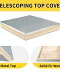 Natural Wood 10 Frame Langstroth Beehive Parts Kit telescoping top cover with metal top and solid fir wood