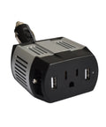 Road Ready 100 Watt Modified Sine Wave Power Inverter With 300 Watt Surge And Dual Usb Ports showcasing cigarette lighter connection.
