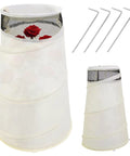 Winter Rose Plant Covers For Frost Protection, Heavy Duty Pop Up Cone Covers With Breathable Top Net, Wind Protection For Rose Bushes, Durable Weather Resistant Fabric Keeps Your Roses Safe Pro Grade Tough As Nails 13x20 Inches, with stakes