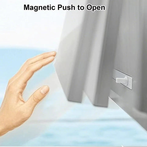 Push To Open Cabinet Hardware Kit 12 Pack Magnetic Latch And Door Touch Latch For Cabinets Drawers And Closets White No Handles