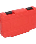 Rock solid 28-Piece Heavy-Duty Screw Extractor Set For Stripped And Rusty Bolts. red plastic storage case