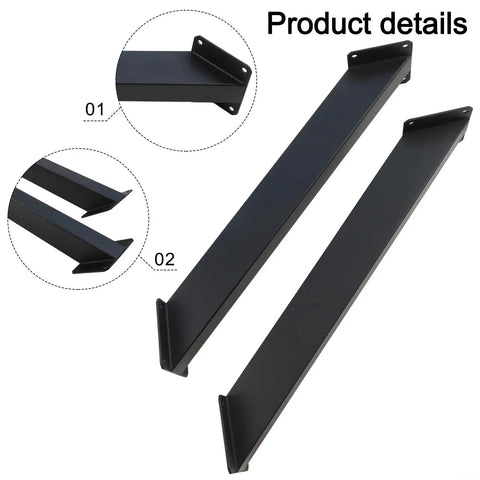 Beefy 45 Degree Angle Support Brackets For Pergola Kit And Gazebo Black Steel Corner Connectors With Screws DIY Wood Deck Tree House Reinforcement Built To Last 2 Pack