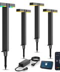 Low Voltage Outdoor LED RGBW Landscape Lights 12V 8W, 400LM Smart Path Lights With App Control, Alexa Compatible, 4-pack