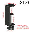 Heavy Duty C Clamps 2 Pack 4 Inch Tough Black Steel Bench Tools With Chrome Swivel Jaw, size diagram with dimensions.