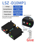 Pro Grade Laser Photoelectric Sensor Infrared Through Beam Switch 12 To 24V DC NPN PNP 10M Sensing Range Square Photocell