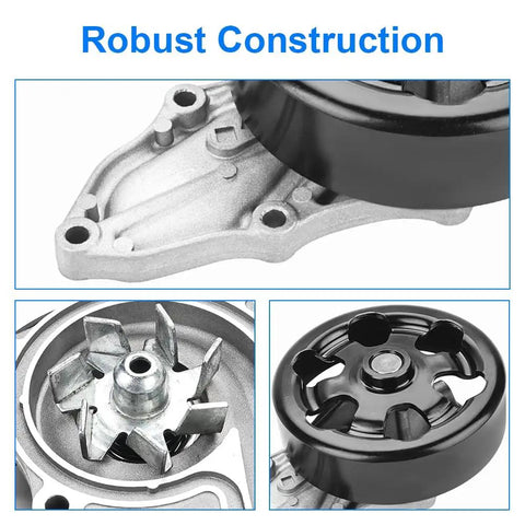 No Sweat Heavy Duty Engine Water Pump With Fresh Cooling Gasket Kit For Acura Tsx Honda Accord Crv Element close up view showing robust construction