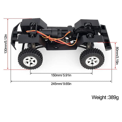 Durable Steel Frame RC Crawler Chassis Assembled With 2 Speed Gearbox For RC Crawlers Upgrade Part Built With Reinforced Nylon Gearbox